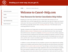 Tablet Screenshot of cancel-help.com